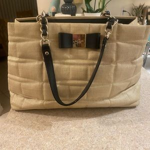 Kate Spade quilted cream and black bag.
